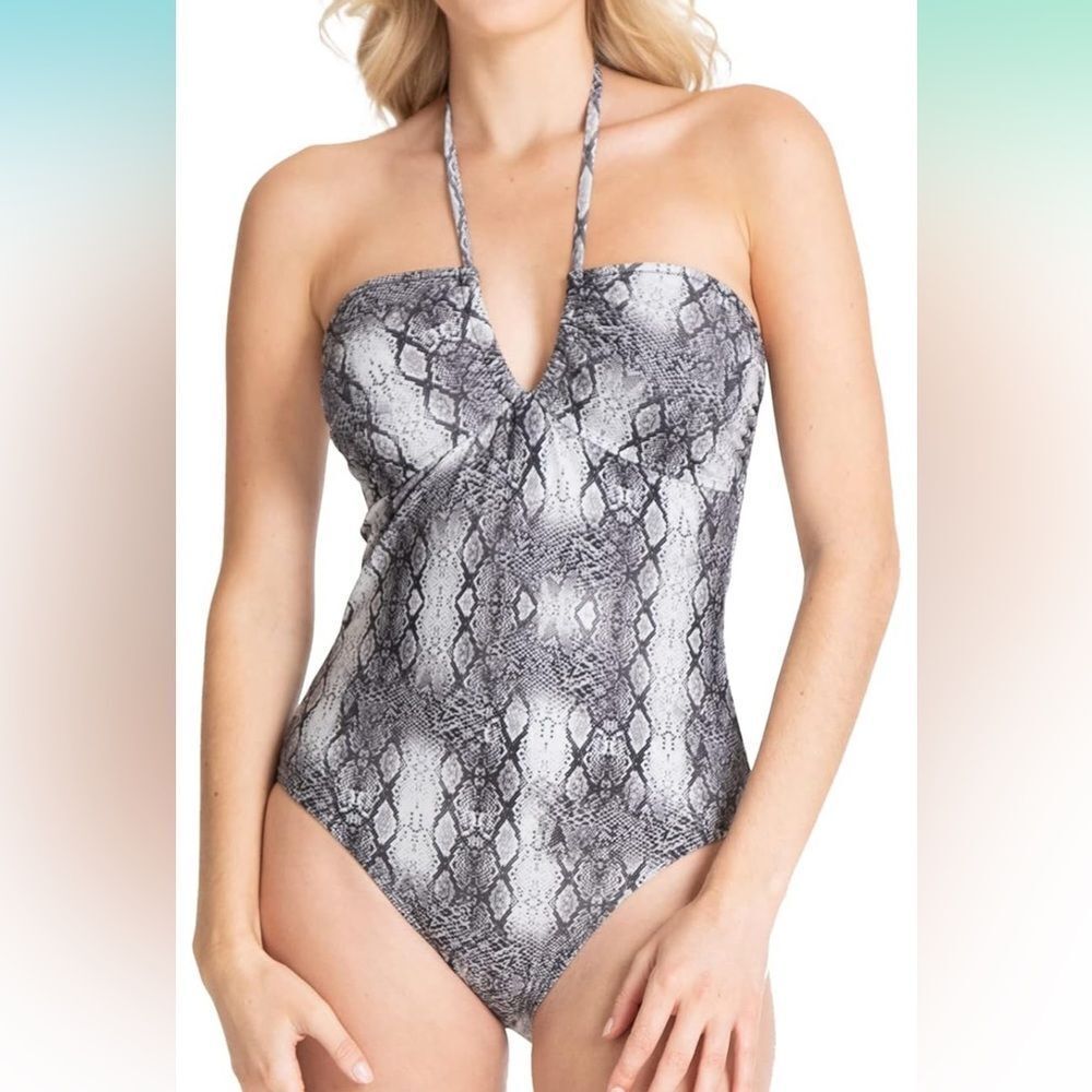 RACHEL Rachel Roy Women's Standard Ruched Halter One Piece